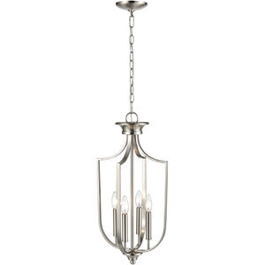 None 4 Light 12 inch Brushed Nickel Pendant Ceiling Light